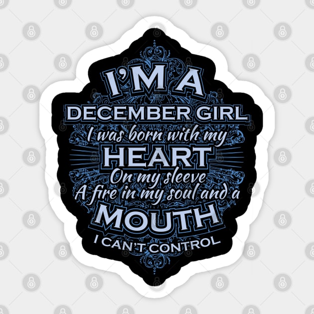 December Girl Sticker by jqkart